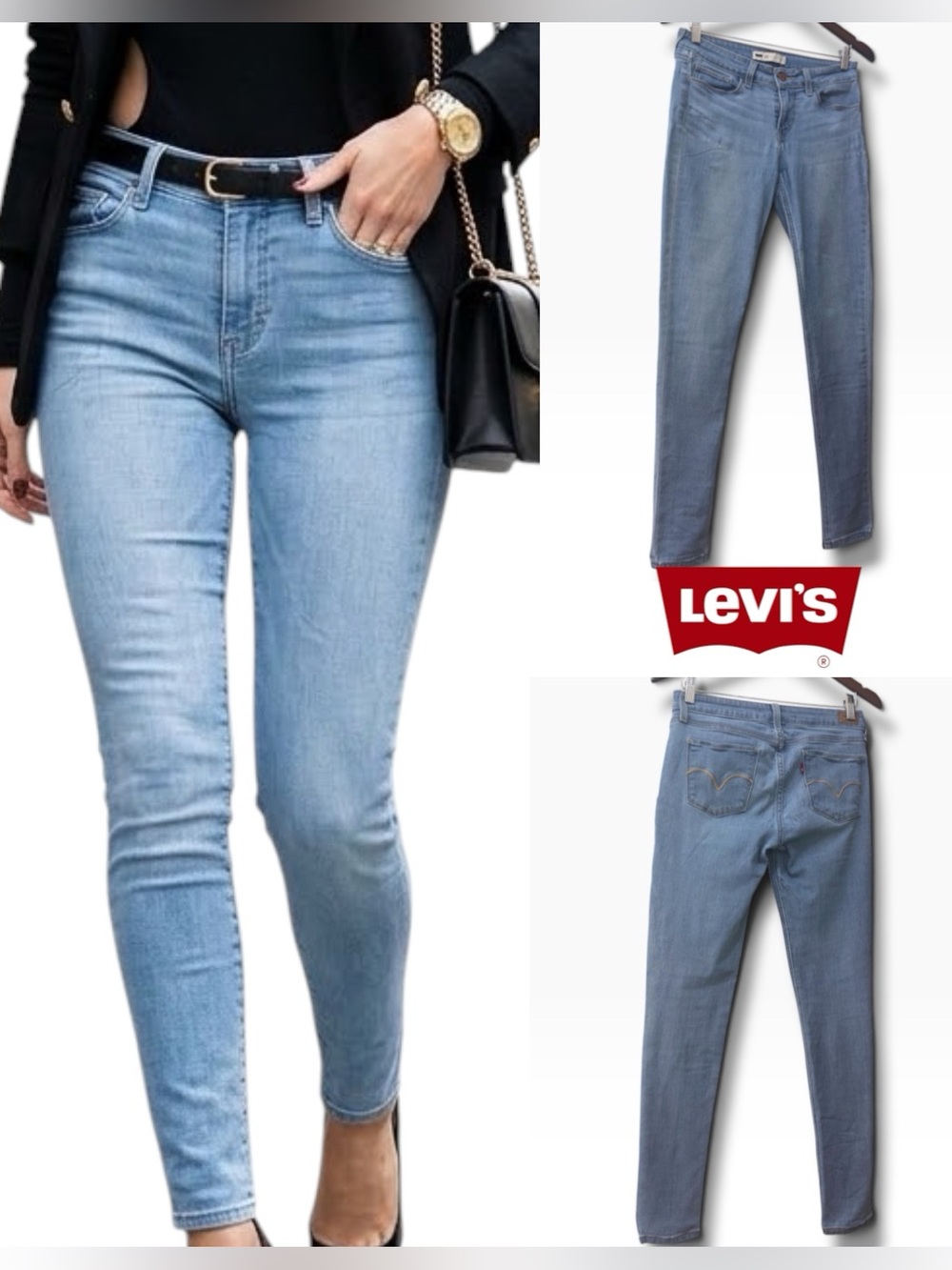 Levi's | EUC Women's Pale Blue Light Wash Skinny Jeans (Size 28 x 30)